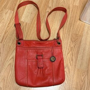 Red Leather Crossbody Bag
